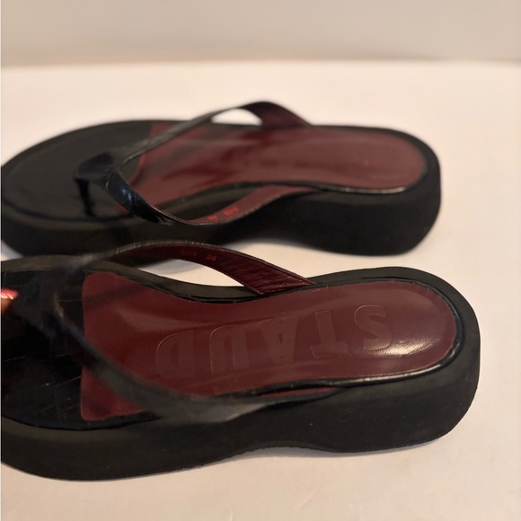 STAUD Black and Dark Red Sandals - Picture 5 of 7